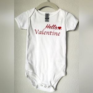 NWOT Hello Valentine baby onesie size 6/12 months